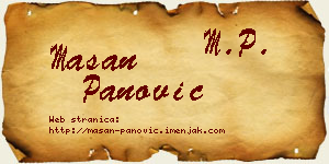 Mašan Panović vizit kartica